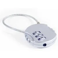 Goods+Gadgets Lenkrad-/Pedalsperre Zahlenbügelschloss Reiseschloss – 3-stelliges Zahlenschloss für Gepäck (Vorhängeschloss), 3-stelligem Zahlencode