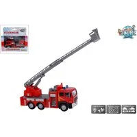 Kids Globe Spielwelt Kids Globe Traffic Feuerwehrauto mit Drehleiter, Spielzeug mit Licht