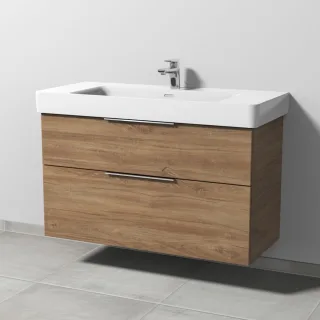 Sanipa 3way Waschtischunterbau zu Laufen Pro S Waschtisch mit 2 Auszügen, Eiche-Kansas UM77059