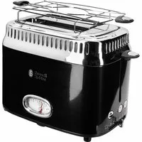 RUSSELL HOBBS Toaster 21681-56, 2 kurze Schlitze, 1300 W, Retro Classic Noir