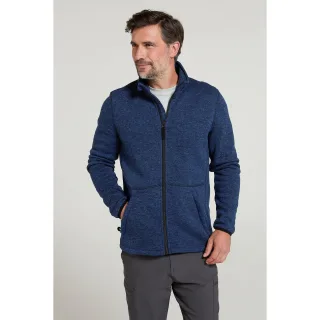 Mountain Warehouse - "Idris III" Fleecejacke Durchgehender Reißverschluss für Herren (Marineblau)