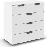 rauch Schubkastenkommode Sideboard Schubladenkommode COSTA mit farblich passenden Metallgriffen (in 2 Griff-Farben, Breite 80 cm), fünf praktische und geräumige Schubladen MADE IN GERMANY