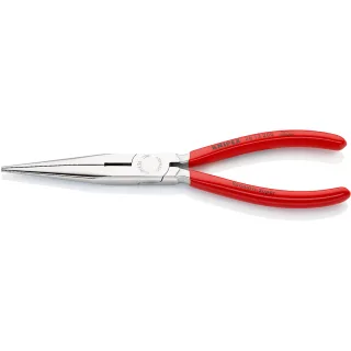 KNIPEX Flachrundzange mit Schneide verchromt (Storchschnabelzange) - 2613200