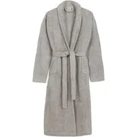 hip Unisex-Bademantel Hip Bathrobe uni - Blue, Midilänge, Walkfrottee, Schalkragen, Gürtel, Schalkragen, Gürtel, Taschen, Baumwolle, Frottee, Weich