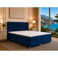 Best for Home Boxspringbett Boxspringbett Trinity K-14 7-Zonen Bonell 140–200 cm mit Stauraum (Boxspringbett-Set, 1-St., Bonell-Matratze, gepolstertes Kopfteil, Polsterbett versch. Größen), mit oder ohne Topper, Handwerksqualität