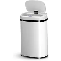 Juskys Mülleimer, 50 L, rostfrei, intelligenter Sensor, batteriebetrieben, geräuscharm