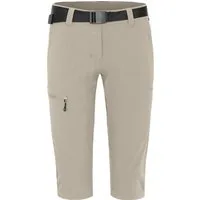 Bergson Outdoorhose BARLEE Capri (slim) Damen 3/4 Wanderhose, vielseitig, pflegeleicht, Normalgrößen, beige
