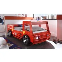 Begabino Autobett Feuerwehrbett Spark MDF rot Lack inkl Beleuchtung