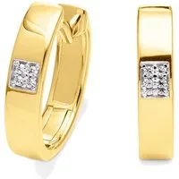 Orolino Paar Creolen Gold 585 mit 6 Brillanten zus. 0,03ct.