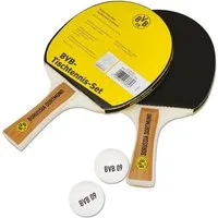 BVB Tischtennisschläger BVB Tischtennis-Set (Set, 4-tlg., mit Bällen, - mit Tasche)
