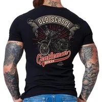GASOLINE BANDIT® T-Shirt für Motorradfahrer und Biker: Oldschool Gentleman