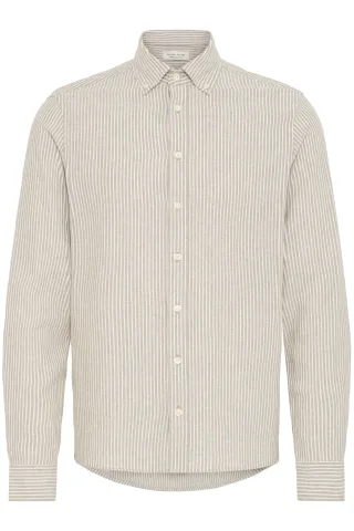 Casual Friday - CFHANES LINEN MIX LS SHIRT silver sage - Gr. - L