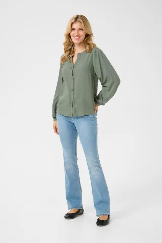 Langarm-Bluse Regular fit Laurel Wreath green