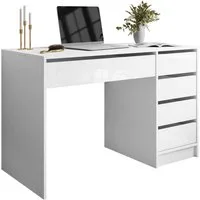 Lookway Schreibtisch MADA GLOSS Schreibtisch mit Schubladen und Hochglanz Fronten (1x Schreibtisch), Breite: 120cm