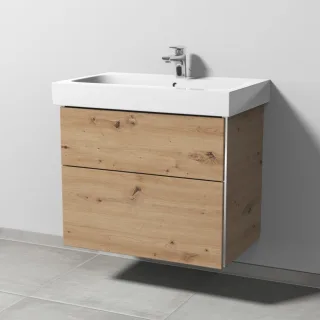 Sanipa 3way Waschtischunterbau zu Geberit iCon Waschtisch mit 2 Auszügen, Eiche Natural-Touch BR65185