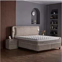 gowoll Boxspringbett mit Matratze LED USB Bett Stauraumbett mit Betkasten inkl. Lieferung (Boxspringbett Set), inklusive Matratze