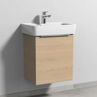 Sanipa 3way Waschtischunterbau zu Geberit Renova Plan Waschtisch mit 1 Tür, Eiche-Nordic UM87348