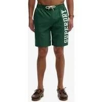 Superdry Badeshorts LOGO 19 BOARDSHORT lockere Passform, bedruckte Optik, aus Polyester