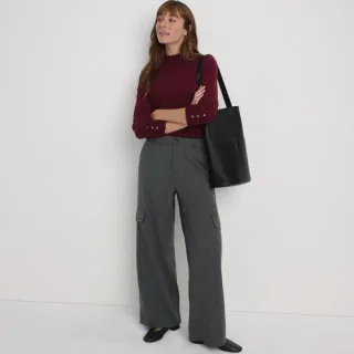 Cargohose aus weichem Twill für Damen in Petite-Größe, Damen, size: petite, Braun, Viskose/Polyester-Mischung, by Lands' End