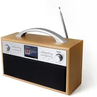 Xoro DAB 250 IR WLAN-Stereo-Internetradio DAB+ und FM Spotify Connect Internet-Radio (Internetradio, Digitalradio (DAB), FM-Tuner, Senderspeicher, Wecker, Snooze, Senderverwaltung, 4 W, Tragegriff und optionaler Batteriebetrieb für flexiblen Einsatz)