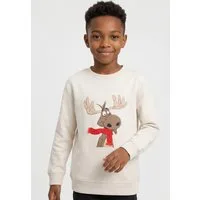 TOM TAILOR Sweater mit Print und Strick-Details, für Kids