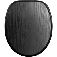 Sanilo WC-Sitz Black Wood, universell, leichte Montage, hochwertig & modern