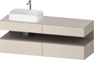 Duravit Qatego Konsolenwaschtischunterbau wandhängend Taupe Supermatt 1600x550x600 mm - QA4777043830 QA4777043830000