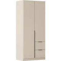 OTTO home Drehtürenschrank Kleiderschrank Schrank Garderobe AGORDO mit Dekor- oder Hochglanzfront (in zwei Griff-Farben, Breite 91 cm) mit Außenschubkästen, Serie in 7 Breiten und 2 Höhen MADE IN GERMANY