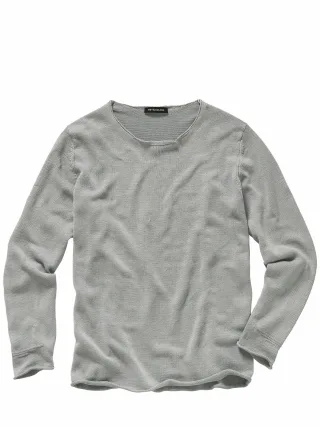 Mey & Edlich Herren Imola-Pullover Grau 57 % Leinen, 43 % Baumwolle (bio)