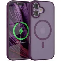 EAZY CASE Handyhülle Outdoor Case MagSafe für Apple iPhone 17 6,3 Zoll, Outdoor Handyhülle MagSafe Bumper Kameraschutz stoßfest dunkel Lila