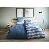 OTTO home Wendebettwäsche Big Stripe, Renforcé (Bio-Baumwolle), 2 teilig, 100% GOTS Baumwolle, ab Größe 135x200 cm