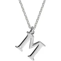 Diamonds by Ellen K. Kette mit Anhänger Silber 925 mit 1x Diamant 0,008ct. Buchstabe M