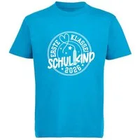 MyDesign24 T-Shirt Kinder Einschulungs T-Shirt Schulkind 2026 aqua blau kurzarm Regular Fit print Shirt i820