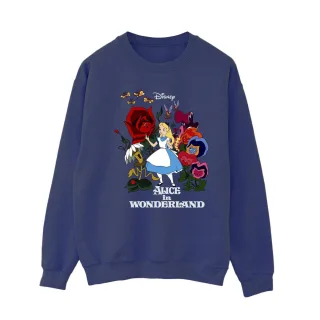 Disney - "Alice In Wonderland Flowers" Sweatshirt für Damen (Marineblau)