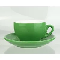 Nuova Point Cappuccinotasse dickwandig, grün, max 200 ml, 2-tlg., Porzellan