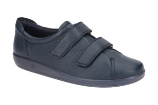 Ecco 20651301038 Soft 2.0 Velcro Damen Slipper Marine Extra Leicht & Flexibel