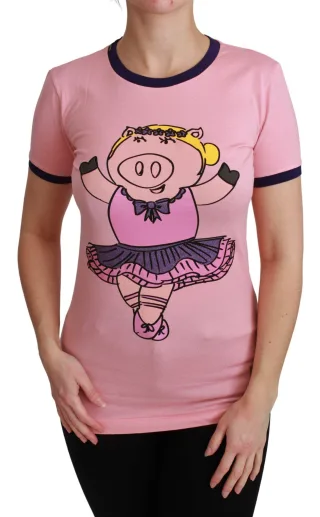 Schweine-Ballerina T-Shirt Kurzarm