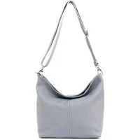 ITALYSHOP24 Shopper MADE IN ITALY Damen Leder Tasche Shopper Umhängetasche Cross Over Body, Brusttasche Bag große 3xFach geteiltes Hauptfach Freizeit Abend Urlaub