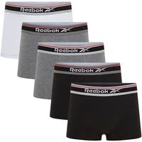 Reebok Boxer JAY (5er Pack) basic, bequem, weich, mit Logo, breiter Bund, Baumwollmix