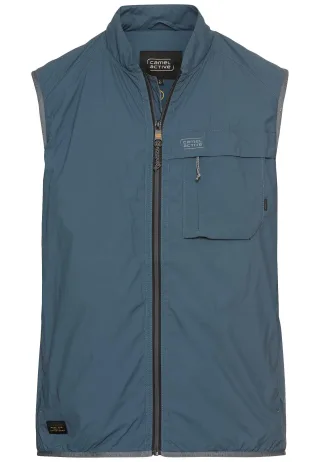 camel active - Leichte einrollbare Weste mit Funktionstaschen tinted blue - Gr. - M