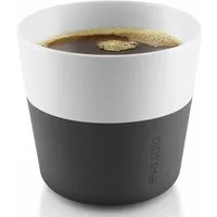 Eva Solo Becher Caffé Lungo Porzellan/Silikon Schwarz 2er-Set, Porzellan