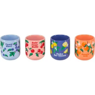 Bialetti Set 4 Bicchierini mercato della frutta