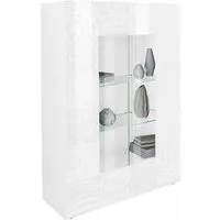 Home affaire Vitrine Miro Stauraumvitrine, Höhe 166 cm mit dekorativem Siebdruck