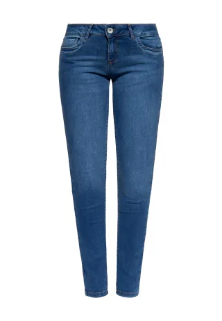 Amor, Truth & Trust Damen Jeanshose Leoni mittelblau