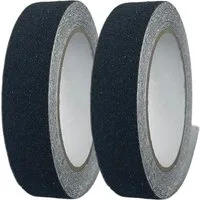 VaGo-Tools Klebeband Antirutschband Klebeband Gripband 25mmx5m 2 Stück
