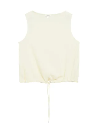 s.Oliver Red Label - Top mit Kordelzug beige - Gr. - 34