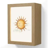 OnlyWow Wandleuchte Lightbox Sonne - Wolken - Pastellfarben - Mädchen, Dimmbar, Farbwechsel, LED, Warmweiß, Kaltweiß, Neutralweiß Einstellbar, Wandlampe Innen, Dimmbar, mit Kabel, LED, Beleuchtung, Kinderzimmer