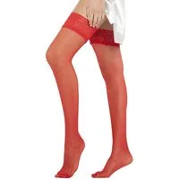 Yenita® Halterlose Feinstrümpfe (2-Paar) mit floraler Spitze
