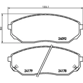 Hella Bremsbel?ge vorne Kia Sorento 1 8DB355011-931