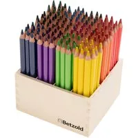 Betzold Buntstift 144 dicke Dreikantstifte, 17,5 cm lang – Buntstifte Kinder